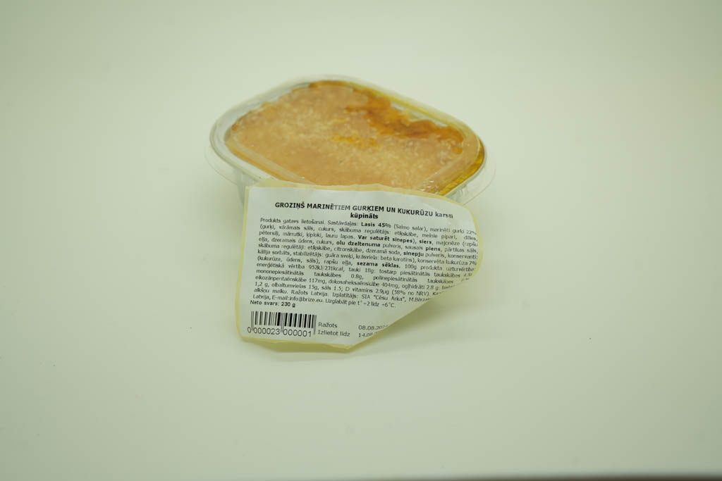 Laša groziņš ar gurķi un kukurūzu